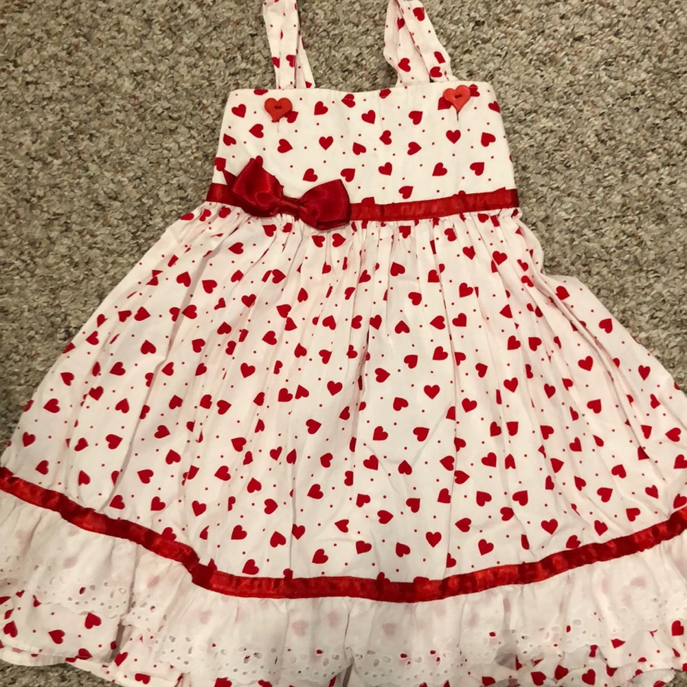 Boutique shop - handmade red and white dress